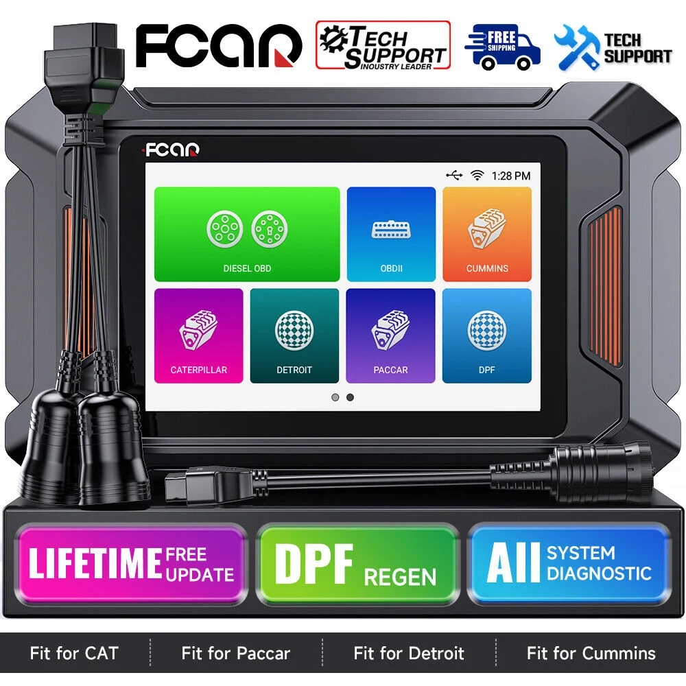 

FCAR F803 Heavy Duty Truck Diesel Diagnostic Tool D.PF Regen for Cummins Paccar Detroit CAT All System Diesel Scanner