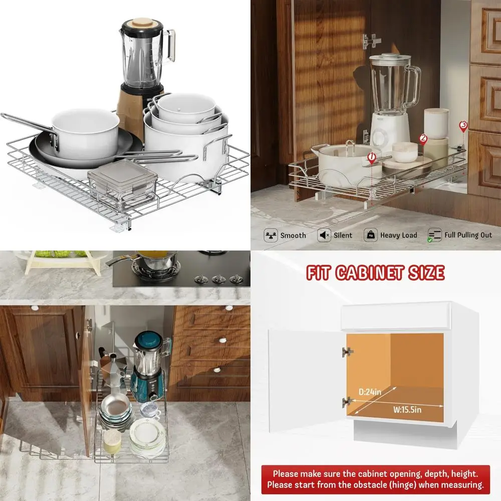 

Выдвижной органайзер для хранения кухонного шкафа, 20 ширинок x 21, компактные полки для эффективной кухни