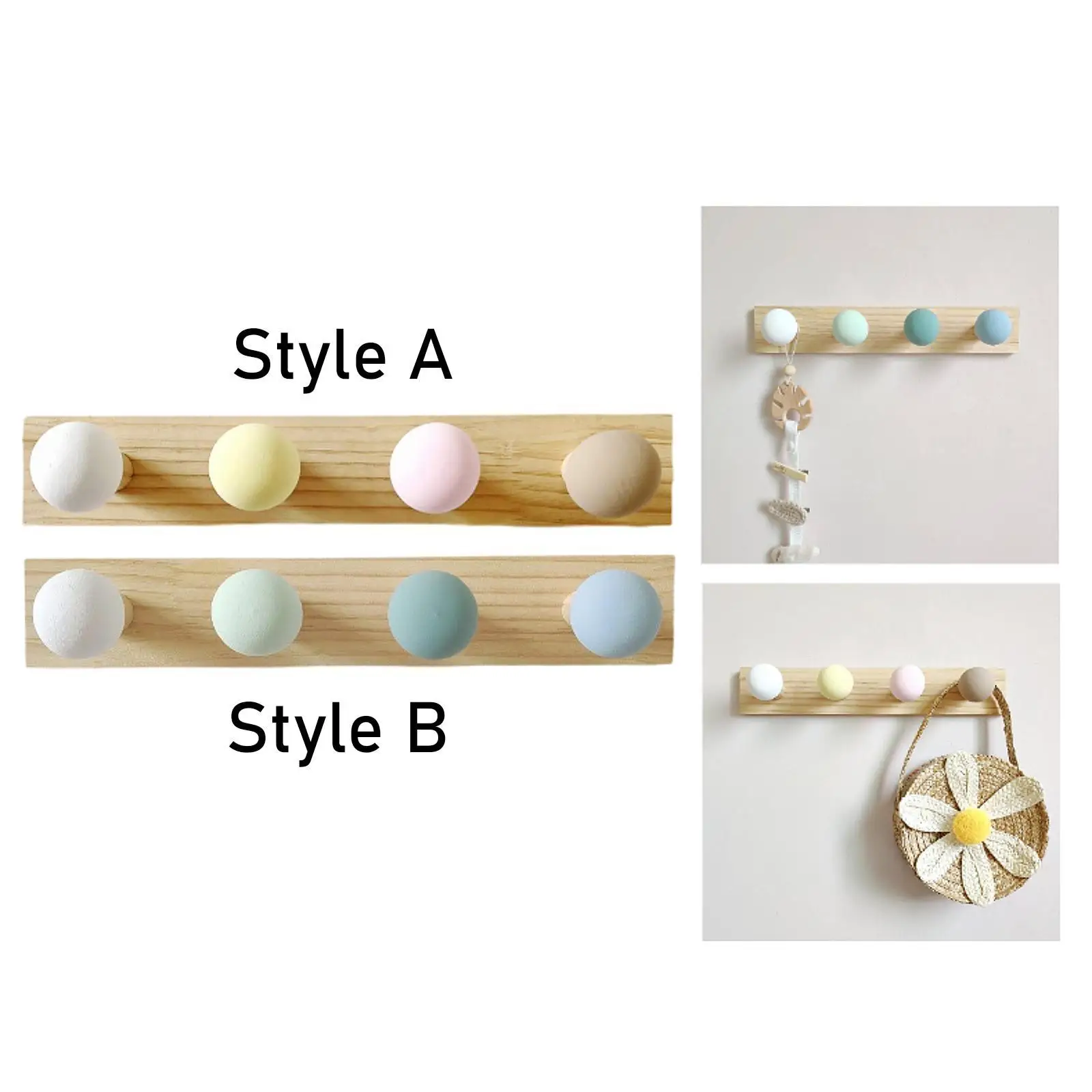 Wooden Coat Hooks Hat Rack Wooden Coat Rack for Wardrobe Mudroom Living Room