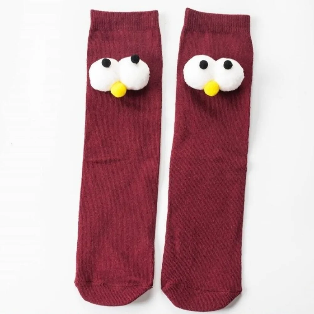 

New Big Eyes Children's Socks Breathable Sweat-absorbing Leg Warmers Pile Socks Gift