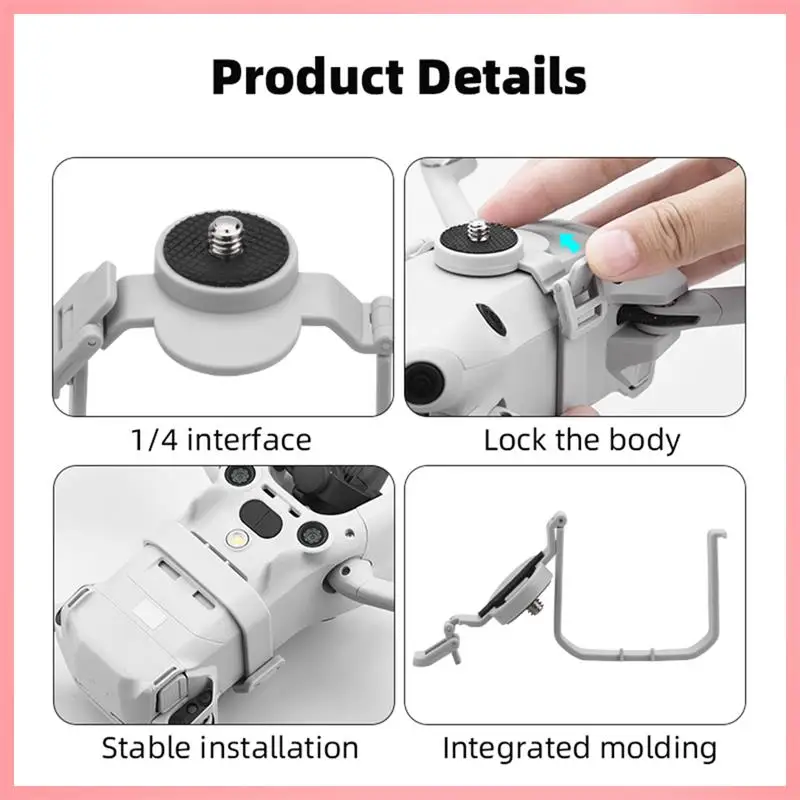 N91R-For DJI MINI 4 PRO Upper Mounting Bracket For Panoramic Sports Camera Adapter Base Multifunctional Accessories