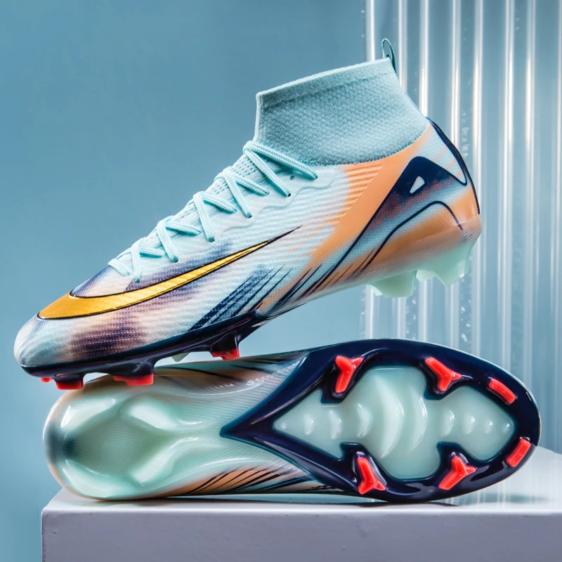 

X-2996 Mens Soccer Shoes Ultralight Turf Soccer Cleats for Kids Sneakers TF/FG Training Football Boots Chuteira Campo Man 35-45