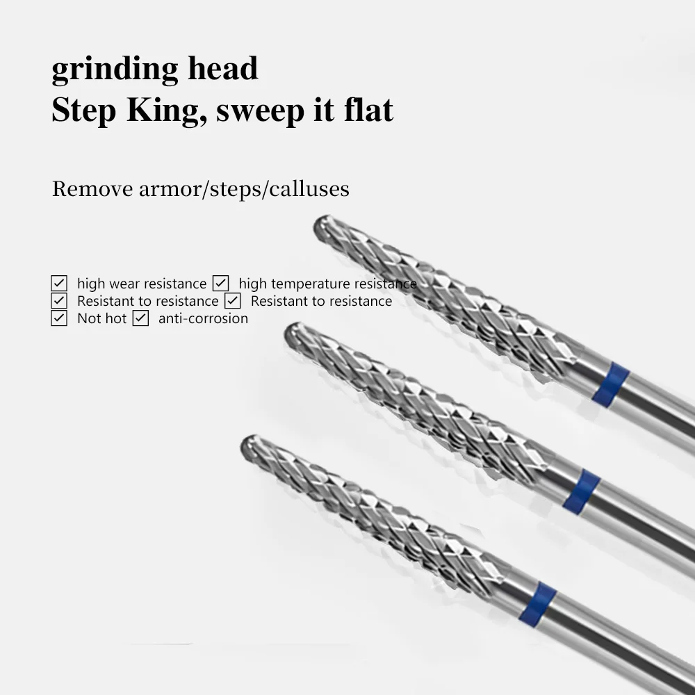 1PC Carbide Tungsten Cuticle Pedicure Nail Drill Bits Nail Prep Drill Bit Nail Gel Removal Bit Nail Tip Extension Drill Bit