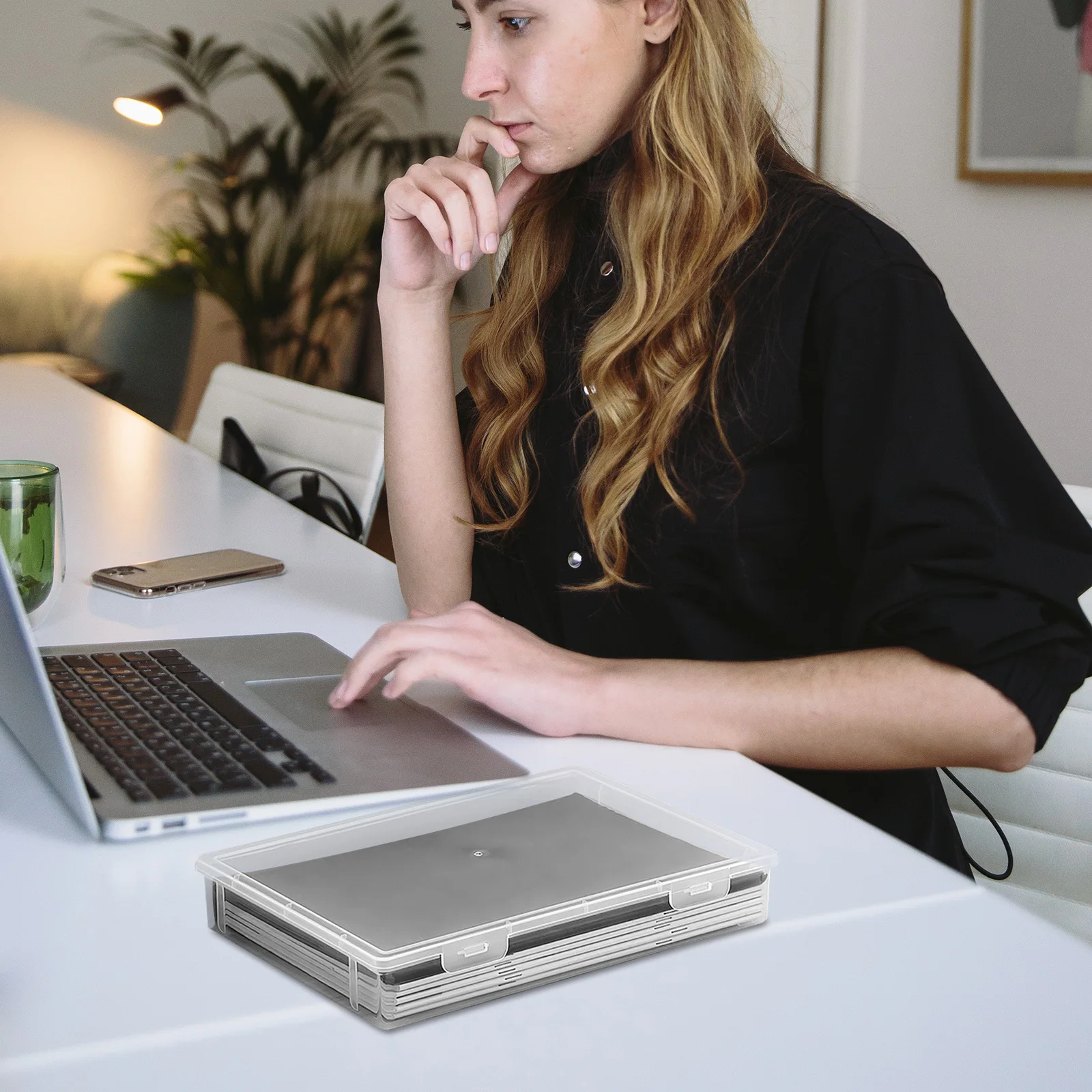 Plastic File Case Organizer Document Storage Box Certificate Holder Travel Card Photo Organizer Container File Case