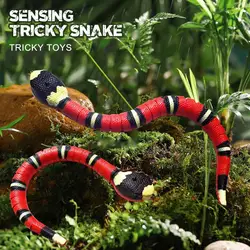 Electric Simulated Snake Toy Fake Snake Novelty Halloween Gift Tricky Spoof Toys Scary Horror Toy For Party Gifts Boys Toys