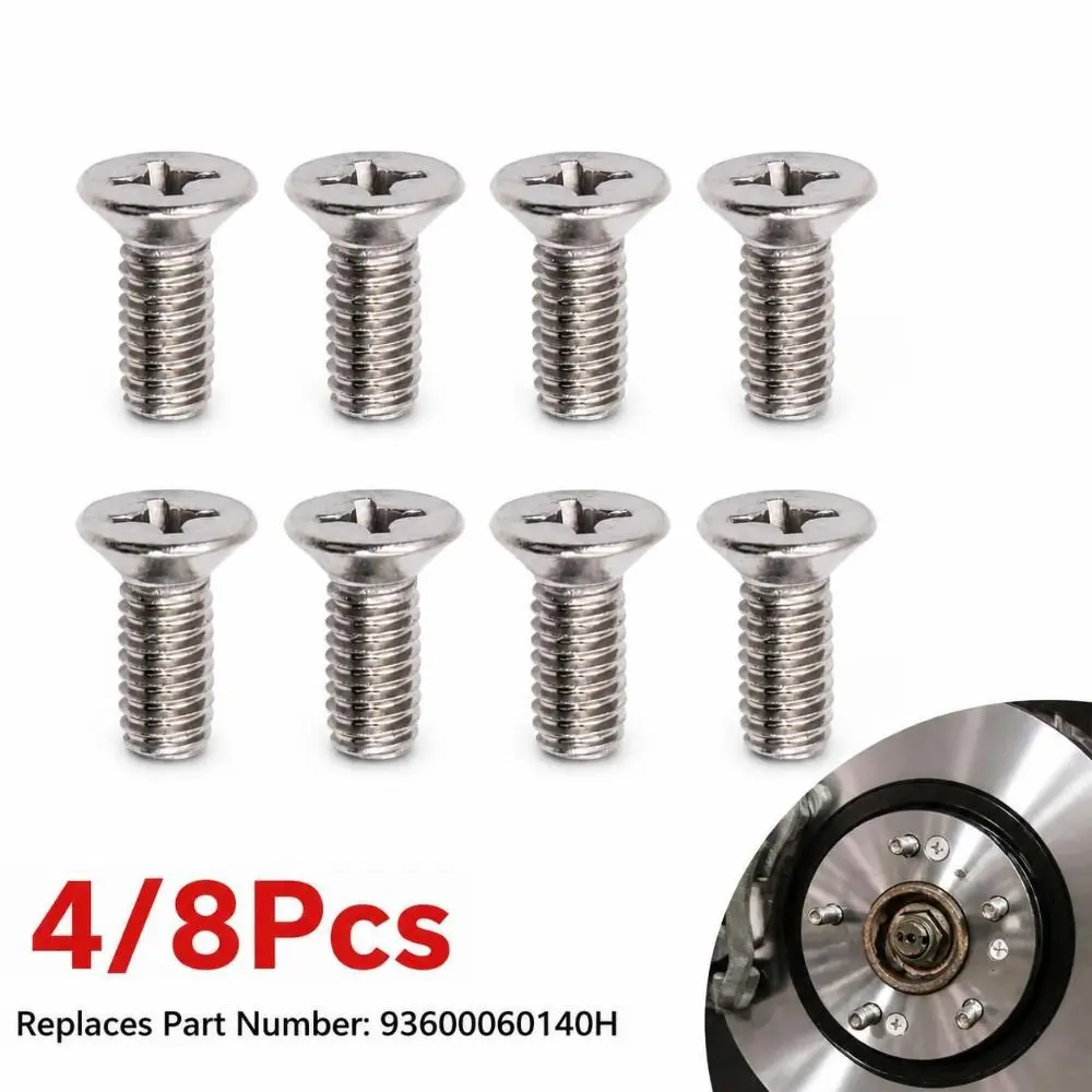 Durable M6*14 Brake Rotor Screw 304 Stainless Steel Hex Flange Head Rotor Mounting Screw Car Accessories