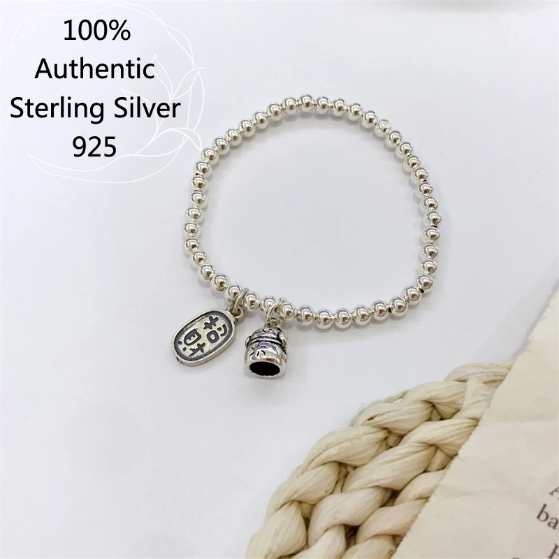 Kot na szczęście Nafu okrągły bransoletka z koralików Pulseras Pulsera De Prata Plata פנדורה 925 biżuteria Para Mujer dla kobiet Hombre oryginalne