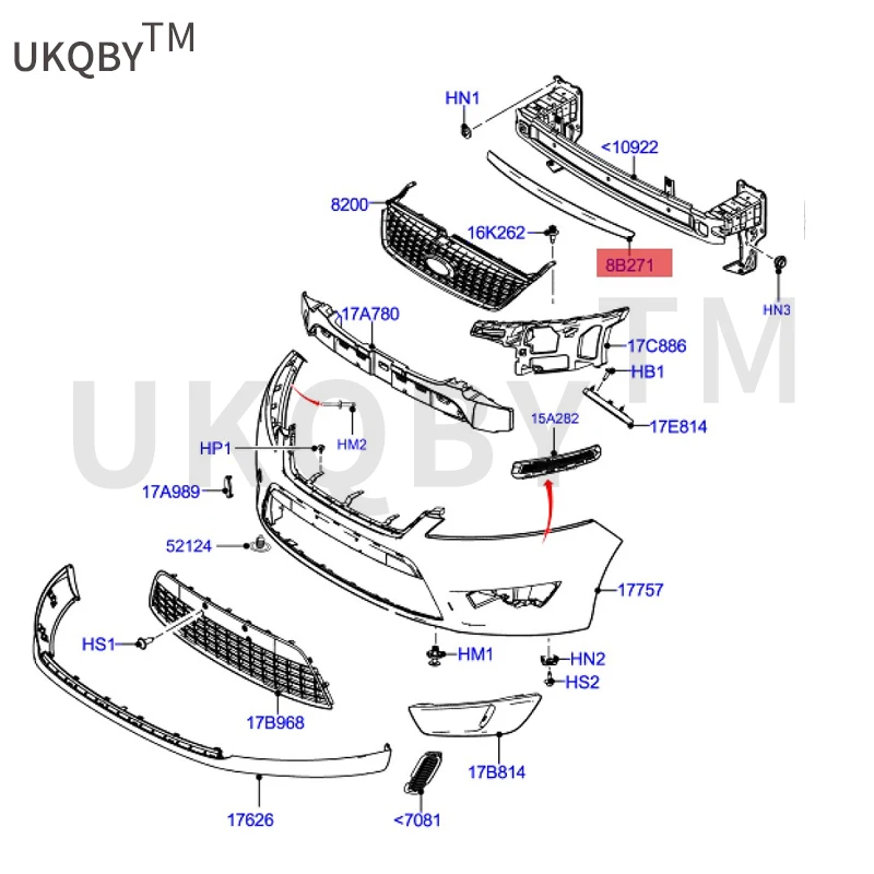 Applicable to Fo rd Vi ct or y hood trim strip 7S718B271AD5ZCT