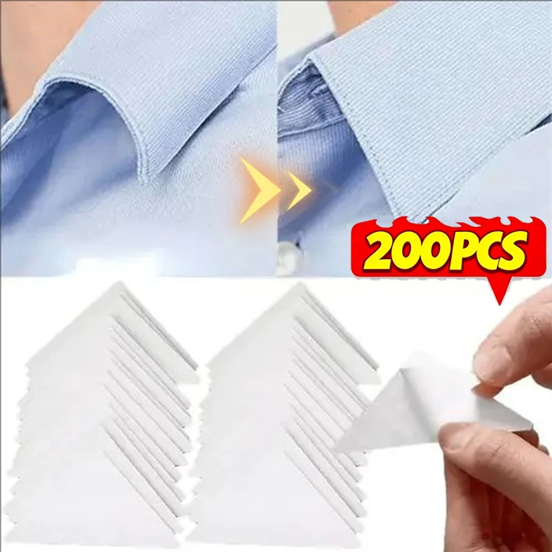 Prevent Deformation Collar Stays Stickers Anti Roll Stand Shaper Adhesive Shaping Patch Avoid Curl Polo Shirts Fixed Pads