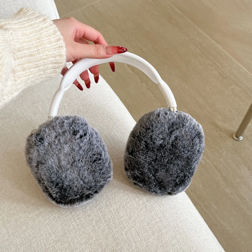 Funda para auriculares Airpods Max, silicona suave de felpa, bonito lujo, Color sólido, accesorios para auriculares de piel simples y clásicos, funda 3D