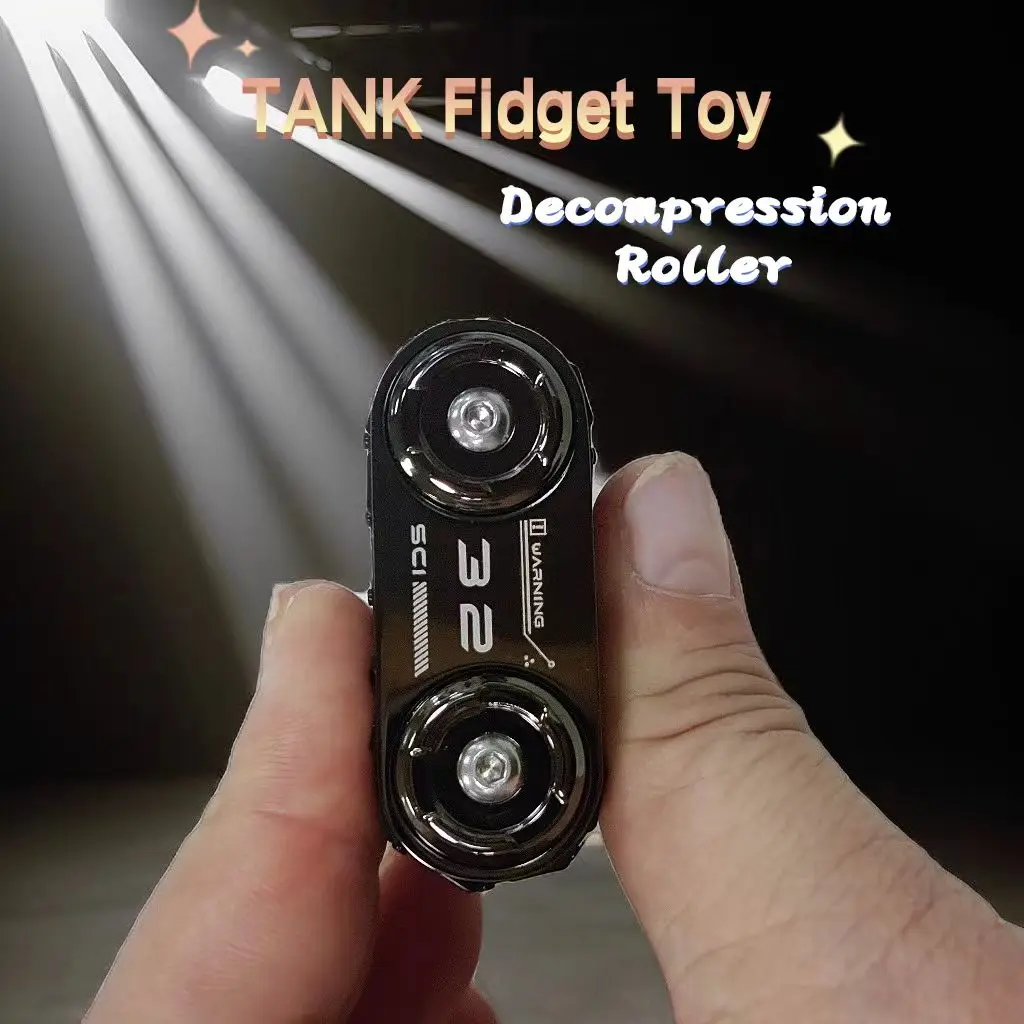 Wałek Fidget Tank, metalowy ręczny Fidget Spinner dla dorosłych, zabawki Fidget EDC, idealny prezent na stres, poprawiający ostrość