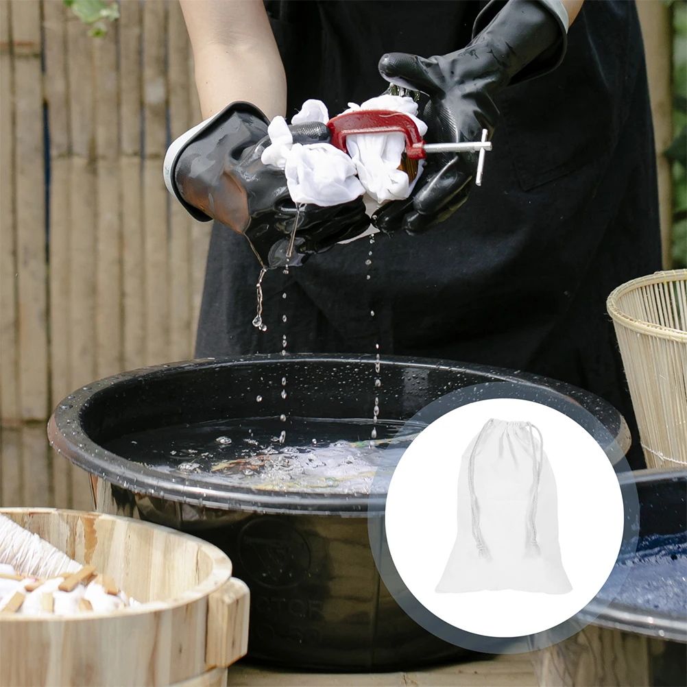 

3 Pcs Tie-dye Pure Cotton Bag Mini Drawstring Bags for Manual Party Favor Pouch Diy Graffiti