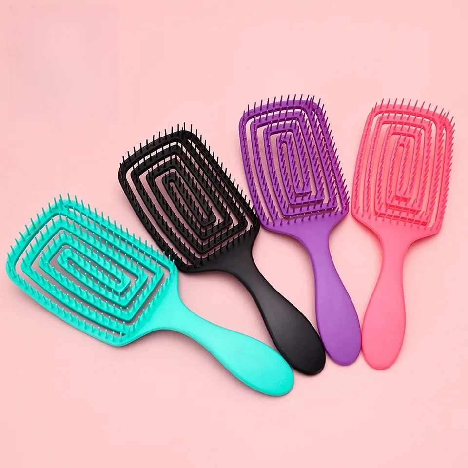 Salon Massage Scalp Hair Comb Barber Wet Hair Brush Women Hairdressing Styling Hair Tools Anti Static Detangling Hairbrush