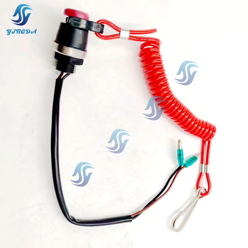 

Safety Stop Switch With Lanyard 398-06830 For Tohatsu Outboard Motor 398-06830-0 398068300M