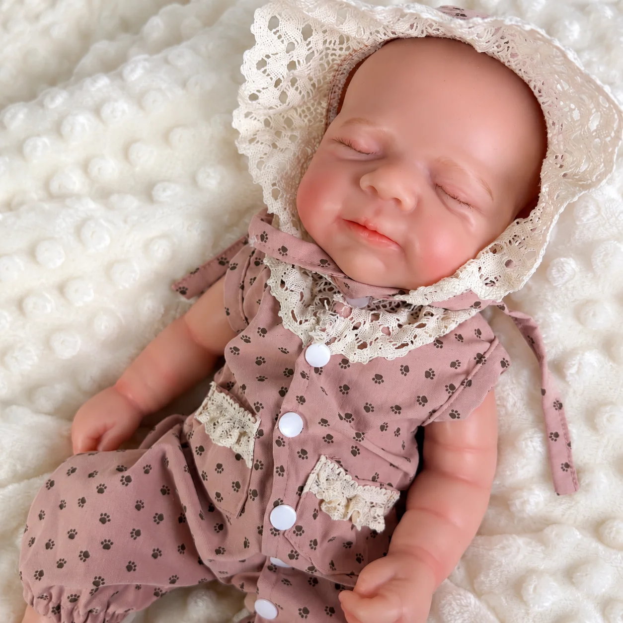 18'' 45CM Full Body Silicone Reborn Baby Doll Open Mouth Bald Head Lifelike Soft Touch Squishy Washable Weighted Collectible