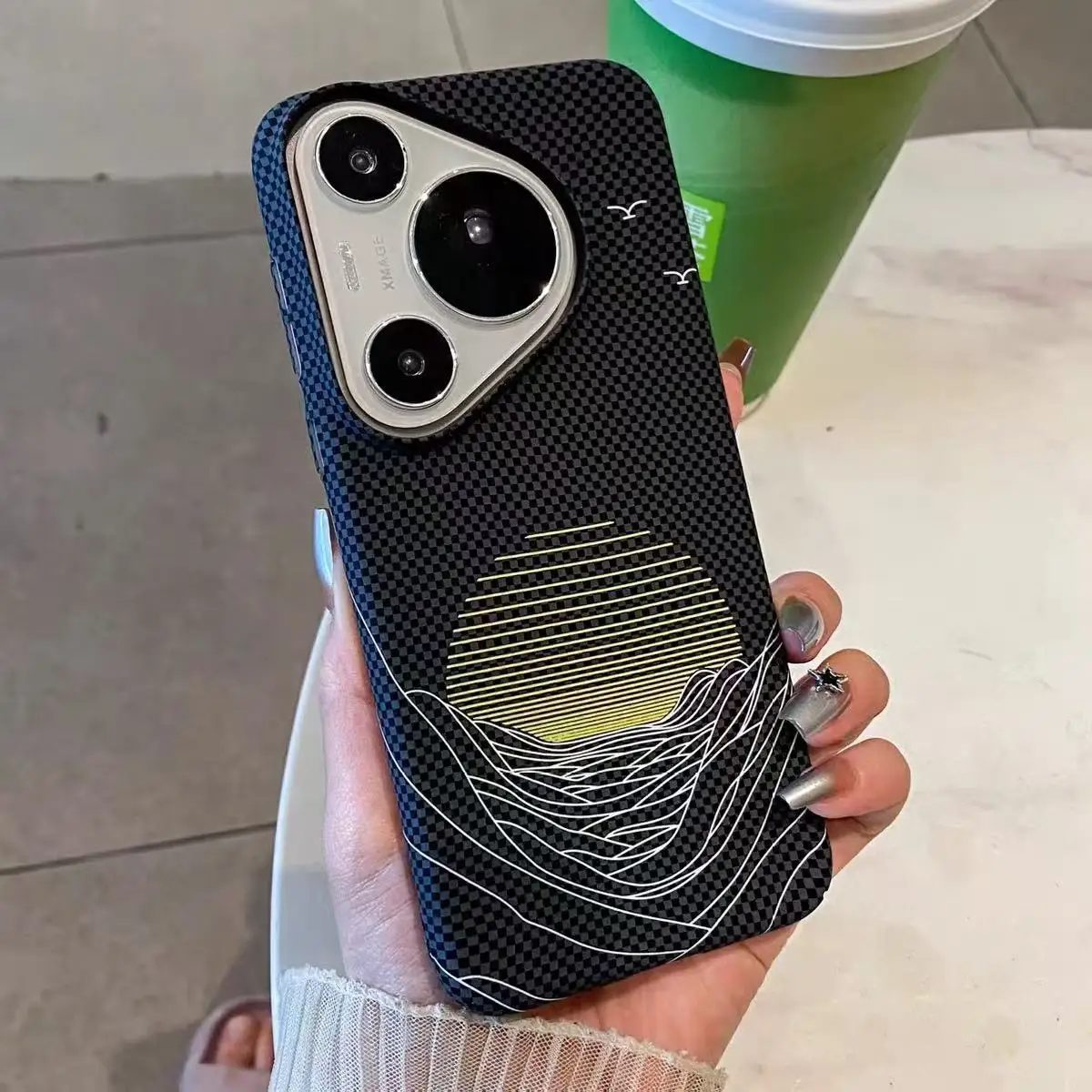 

For Huawei Pura 80 Ultra Case Luxury Carbon Fiber Texture Matte PC Cover For Huawei Pura80 Pro Plus Shockproof Fudna