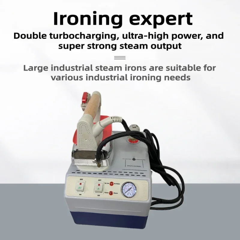 Commercial High Pressure Steam Iron Machine Industrial Boiler Steam Iron with Dual Control Switch Pressure Gauge