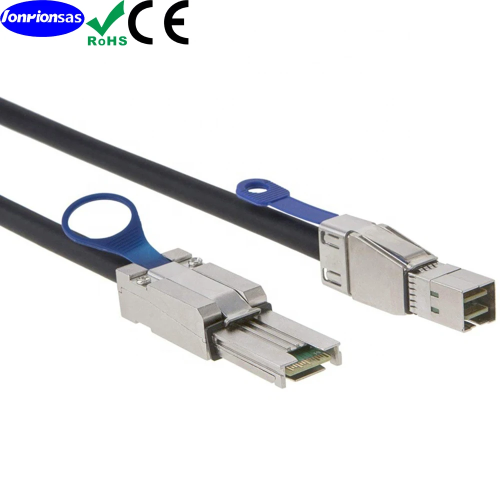 

LONRIONSAS#Mini SAS 4X SFF-8088 to Mini SAS High Density HD SFF-8644 Data Server Raid External Cable