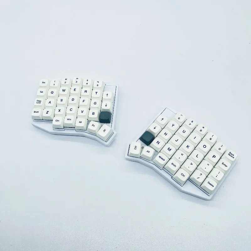 WSOFLE Wireless Split Keyboard Kit Customized Hot Swap Ergonomics Single Mode Split Keyboard for VIAL Left Right Hand Keyboard