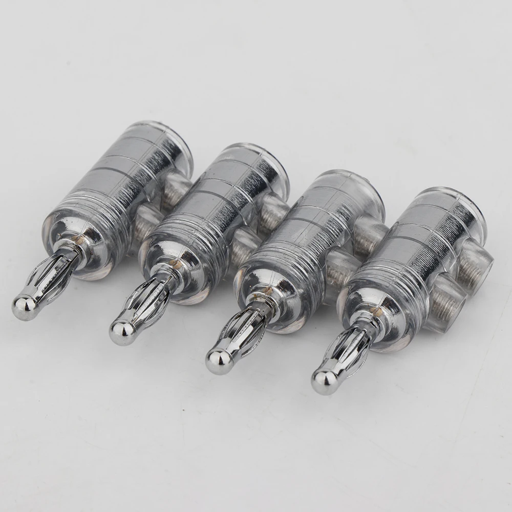 プリフエア発射金メッキバナナプラグ,4mmスピーカー端子,ネジロックケーブルアダプター,アンプCDプレーヤー用