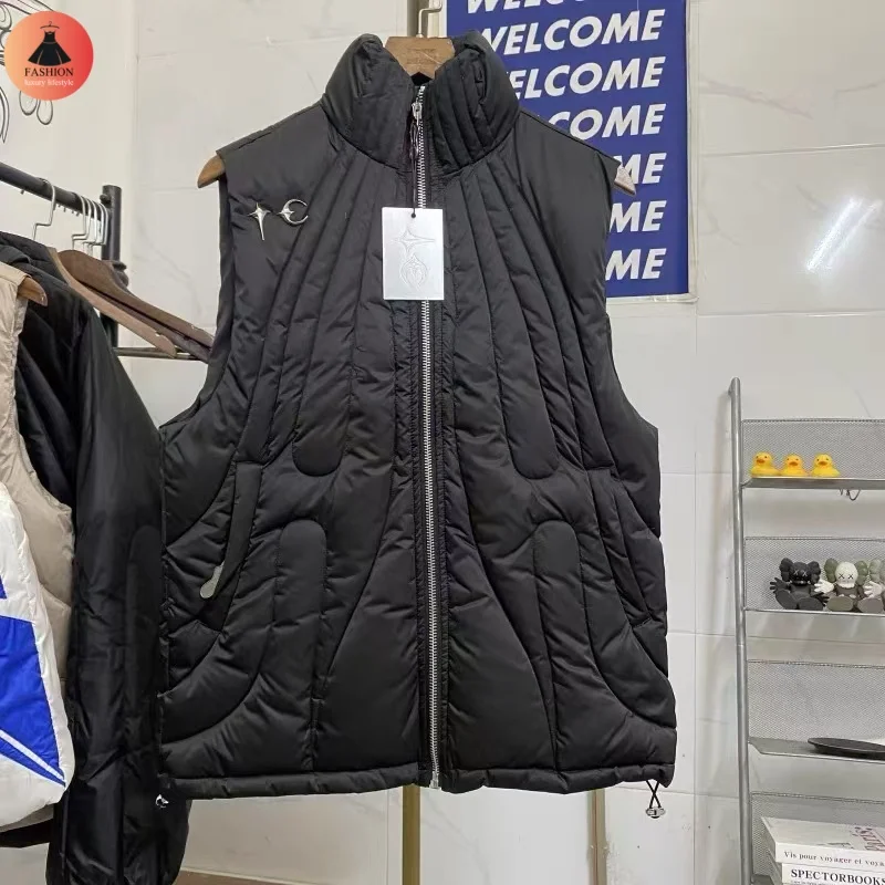 Piumino invernale da donna di marca da uomo Gilet collo alto Piumino caldo tinta unita ThugClub Giacca senza maniche con zip