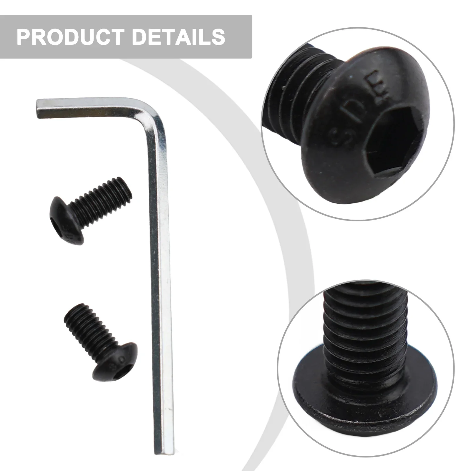 2pcs Repair Pole Screws For Ninebot Es1 Es2 Es4 Electric Kick Scooter Rod To Base Mounting Stainless Steel Bolts With Wrench