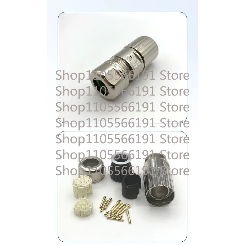 Standard M23 M623 Straight Type Internal Thread/External Thread 17 Pin Plug or Female Male Connector Single