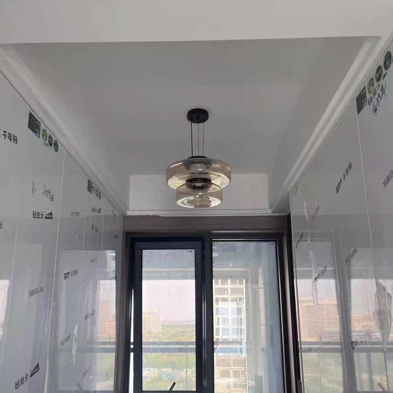 イタリア色のガラスペンダントランプ,ミニマリスト,室内装飾,リビングルーム,ダイニングルーム,キッチンアクセサリー