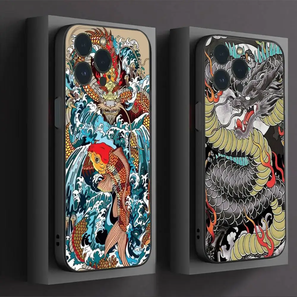 

Yakuza Dragon Tattoo Phone Case For IPhone16 15 14 13 12 Mini 11 Pro XS Max X XR SE5 6 7 8 Plus Soft Silicone Cover
