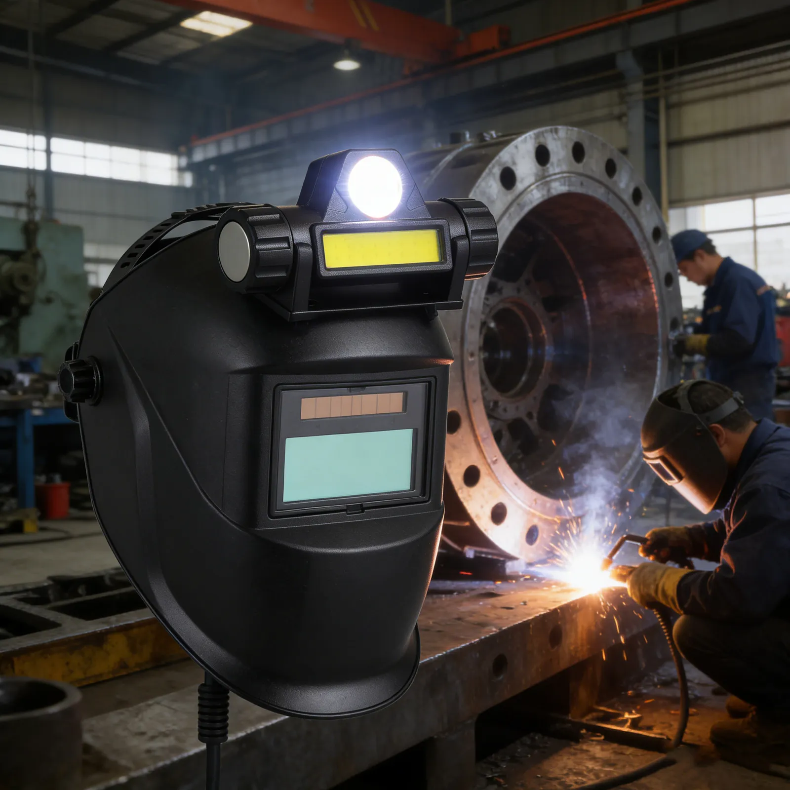 Advanced Auto Darkening Welding with Energy Efficient LED Headlight for Welding Safety Mig Tig Smaw and Heavy Duty