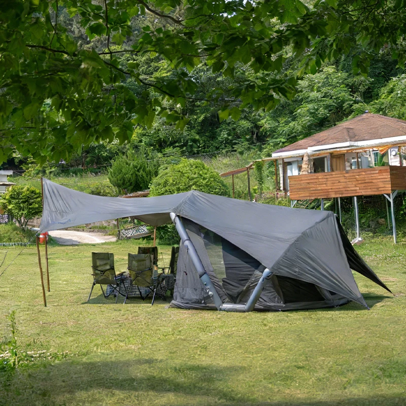 

Надувная палатка Havena Air Tent - серая, для семейного глэмпинга, уникальная уличная брезентовая палатка, надувная палатка для семейного кемпинга