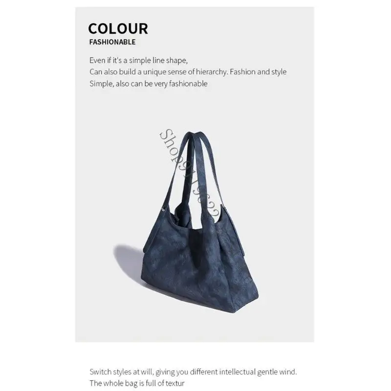 

Large Capacity Shoulder Bag for Women Retro Armpit Bag Autumn Winter Handbag 066F