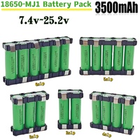 18650 MJ1 battery pack 2S1P 3S1P 4S1P 5S1P 6S1P custom MJ1 18650 battery welding 3500mAh battery pack 7.4V to 25.2V