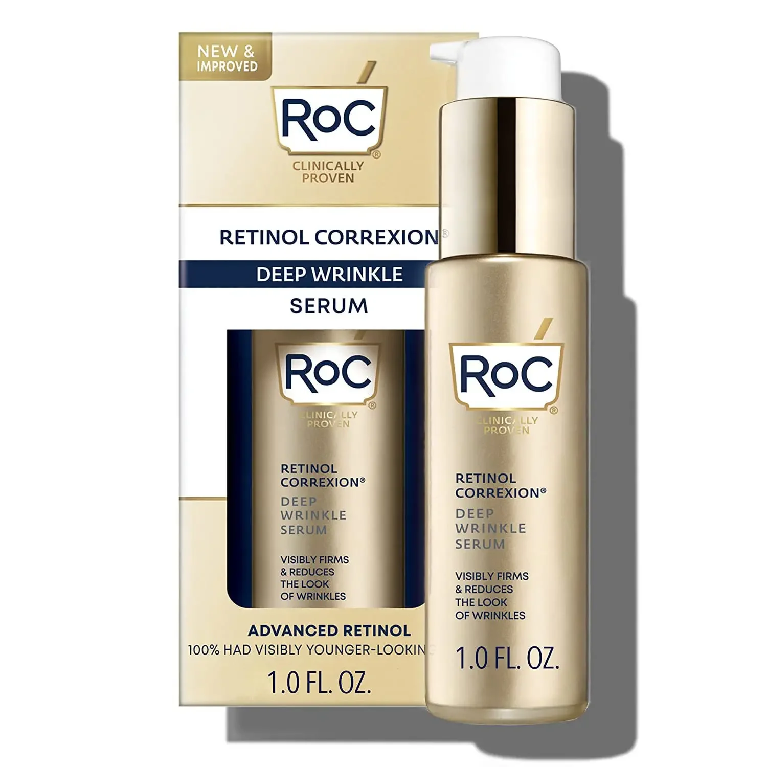 

RoCRetinol Correxion Serum Deep Wrinkle Retinol Facial Essence Remove Fine Texture Black Spots Face Serum Anti-Aging 30ml