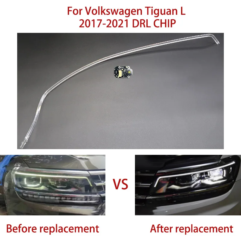 

Solve The Yellowing Problem For Volkswagen Tiguan L 2017-2021 Car DRL CHIP White Angel Eye Ballast Module Daytime Running Lights