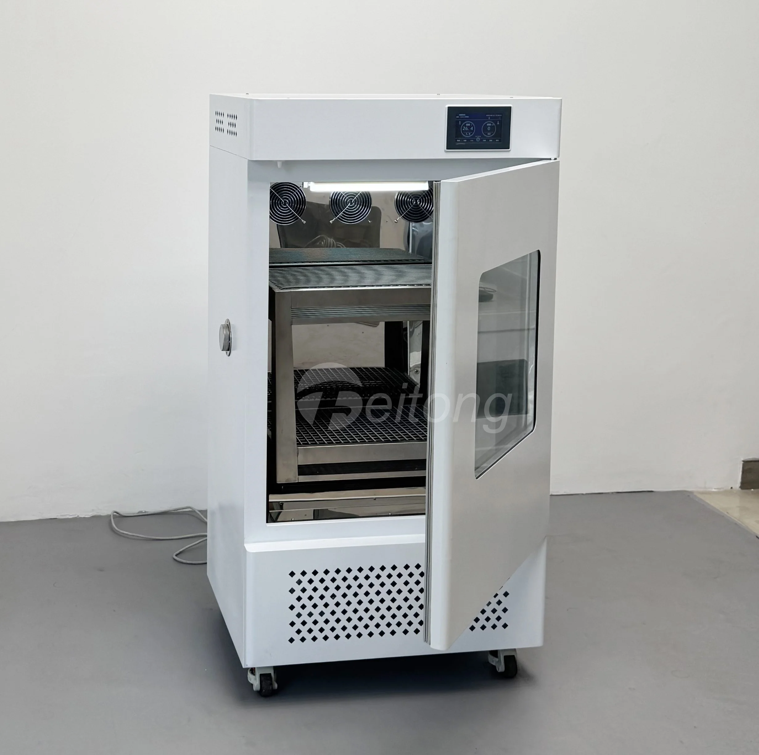 Large Capacity 300Rpm Vertical Constant Temp Shaker Incubator with Cooling Function