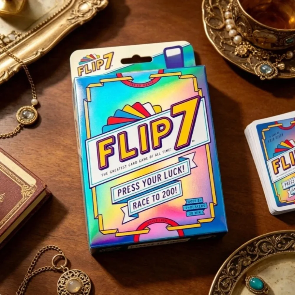 

2026 Flip 7 board games, party card games, luck suppression, racing card games, party leisure, parent-child interaction paper