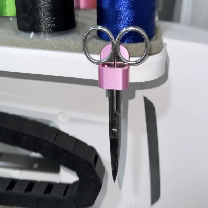2Pcs Sewing Scissor Storage Box, Self-Adhesive Sewing Tools Organizer for Scissors Tweezers Thread Remover, Compact Sturdy Sewin