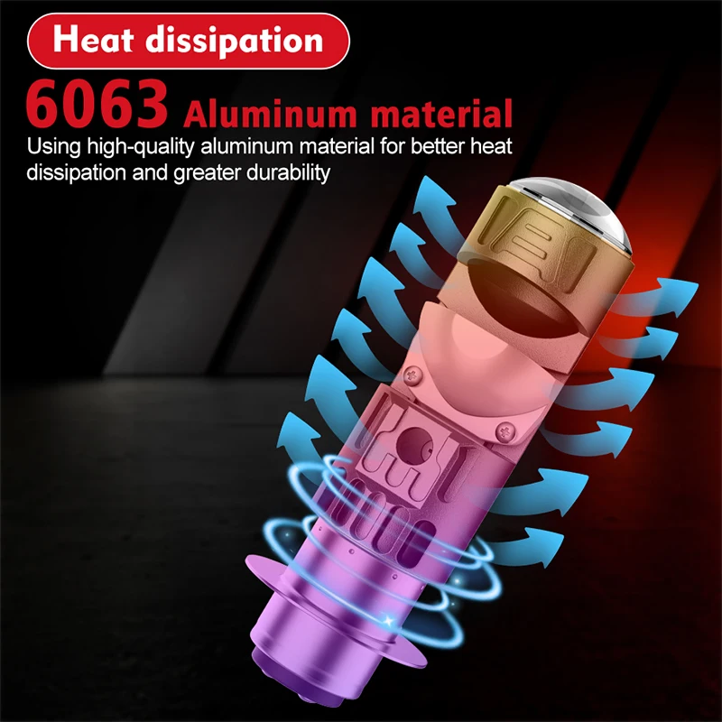 1Pcs H4 Lens Headlights Mini Lens LED Ba20d Bulbs Car Motorcycle For Yamaha Kawasaki Suzuki P15D LED Signal Light Accessories