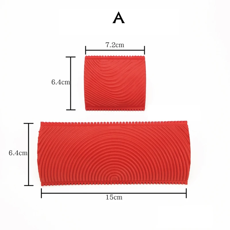 Brosse à rouleau en caoutchouc pour peinture murale, outils de broCumbria bricolage, peinture de grainage du bois, décoration de la maison, art du gaufrage, 2 pièces par ensemble, 216.239.