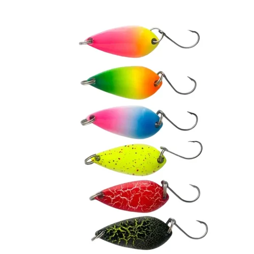 Imagen 2 del producto MUKUN-cebo de cuchara para trucha, 1,5g/2,5g/3,5g/5g, cebo duro de Metal de cobre, Señuelos de pesca, cuchara de corriente para perca de trucha