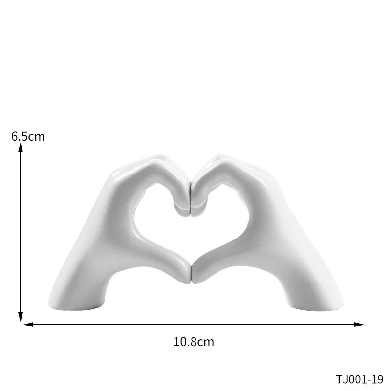 Harz Liebe Geste Skulptur Desktop Dekoration Skulptur Puppe Nordic Licht Luxus Handwerk Büro Dekoration – Detail 3