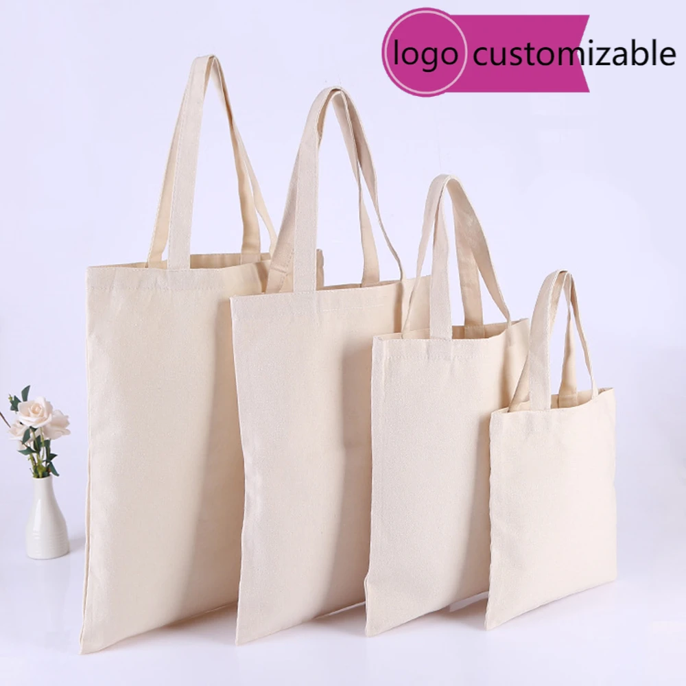 

10 pcs Canvas Bags Grocery shopper Bag Eco-Friendly foldable Bag folding Pocket Tote Portable Shoulder Handbags Shopping bag