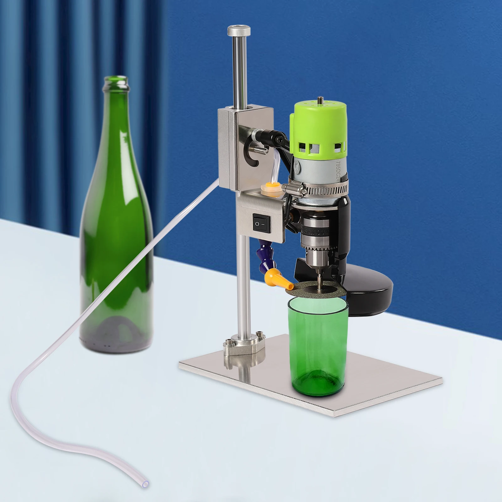 6000R دقيقة قاطع الزجاجات 150 واط الكهربائية لتقوم بها بنفسك ماكينة تقطيع الزجاجات ماكينة قطع الزجاجات النبيذ مجموعة أدوات للزجاج المربع المستدير #2