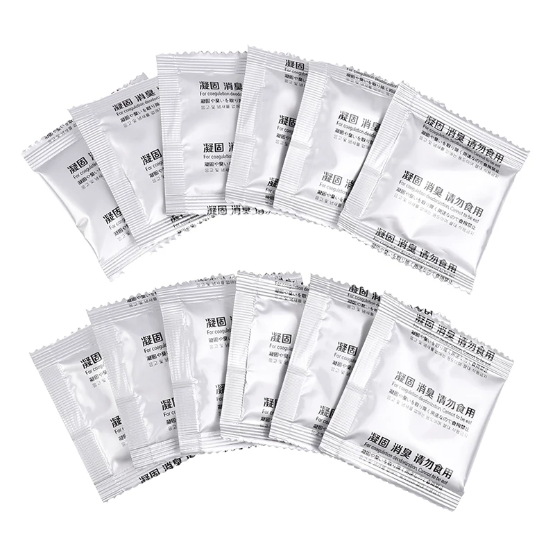 12/24 قطعة مرحاض التخييم للمرحاض المحمول التخييم المرحاض المواد الكيميائية السائل النفايات جل إزالة الروائح الكريهة مسحوق ايكو ماصة هلام