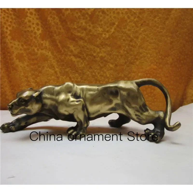 

A leopard leopard cheetah copper leopard head ornaments Zhaocai office decorations Home Furnishing houseroom Art Statue