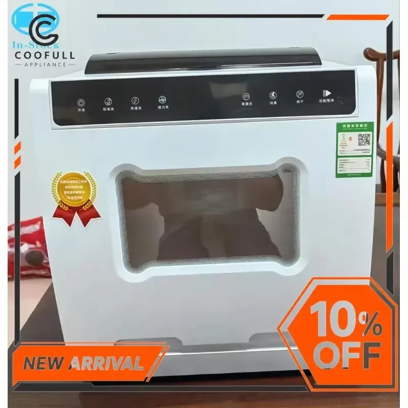 for Portable Dishwasher Automatic Desktop Dish Washing Machine 6 Sets Compact Cleaner for Home Kitchen Apartment RV Camping