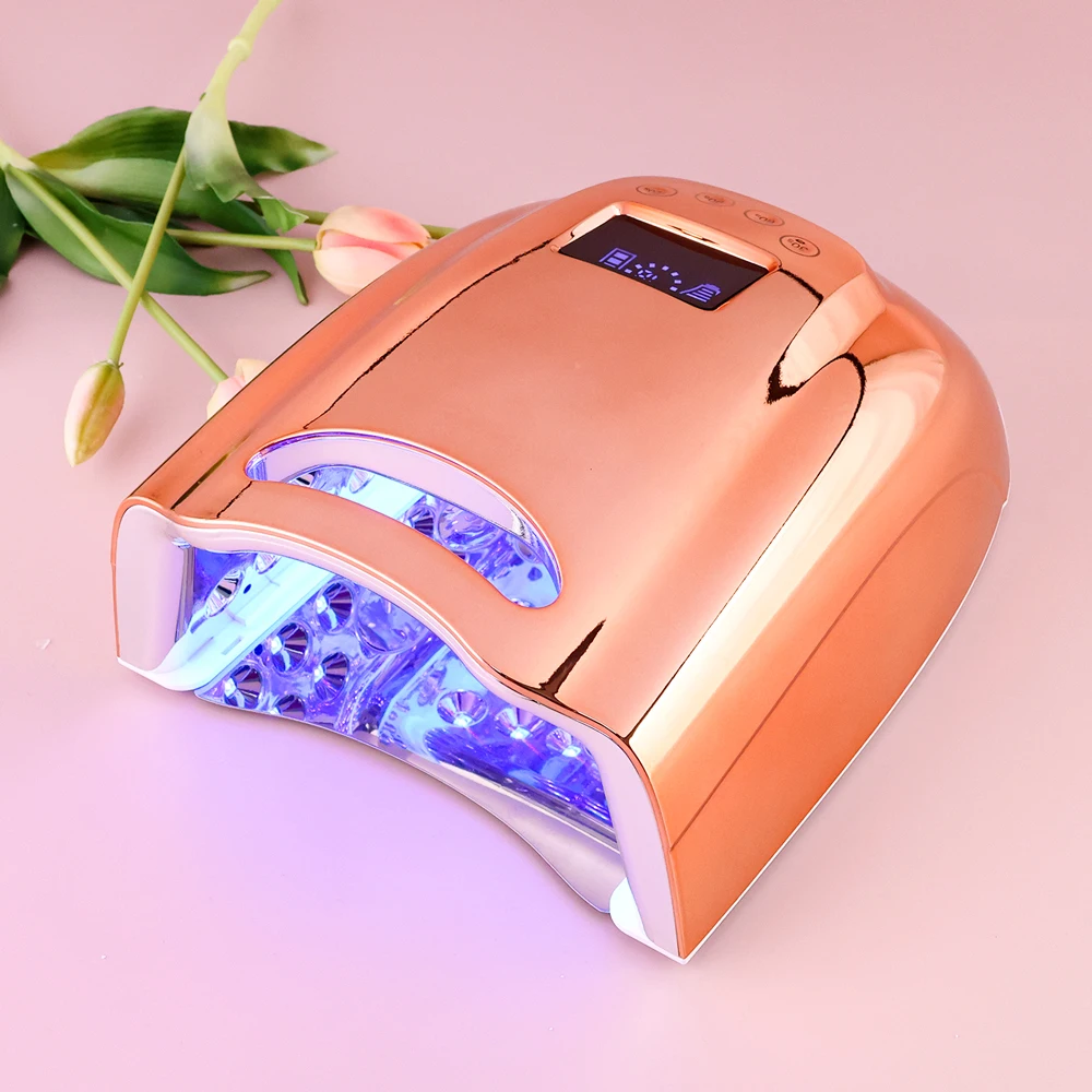 Rose Gold Automatic Sensor UV Led Nail Lamp Professional Nail Dryer for Gel Polish Curing Light Machine