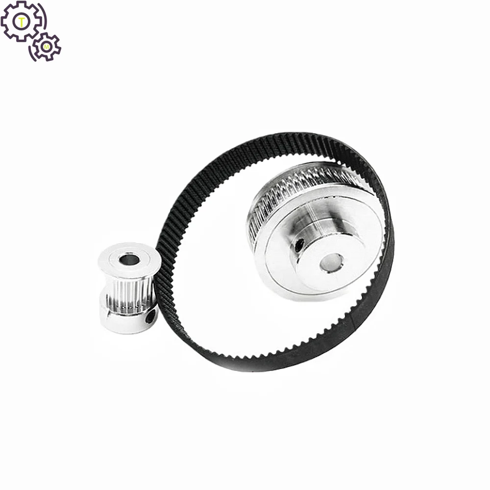HTD 5M Timing pulley kit 10Teeth 60Teeth 1:6 reduction ratio  arc synchronous belt optional kit HTD5M10T 60T  belt width 10/15mm