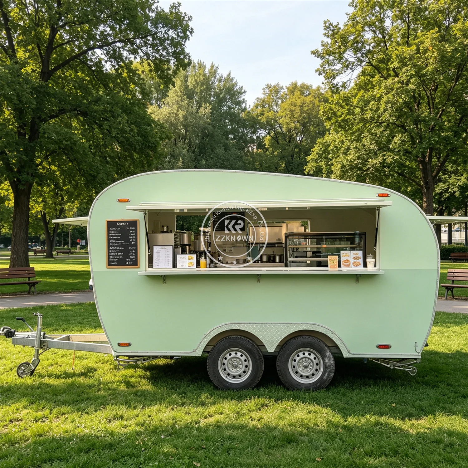 

Mobile Fast Food Truck Catering Trailer Pizza Hot Dog Cart Concession Food Trailer Fully Equipped